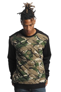 Bluza cu maneca lunga Thug Life Camuflaj/Negru, S Bluza cu maneca lunga Thug Life Camuflaj/Negru, S