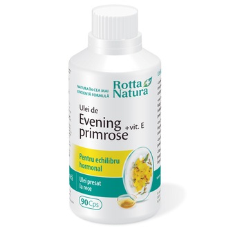 Supliment alimentar Evening Primrose+Vit E, Rotta Natura, 90 capsule Supliment alimentar Evening Primrose+Vit E, Rotta Natura, 90 capsule