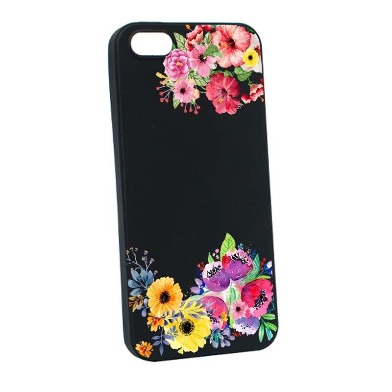 Husa Apple iPhone SE / 5S / 5, Silicon, Flower B56