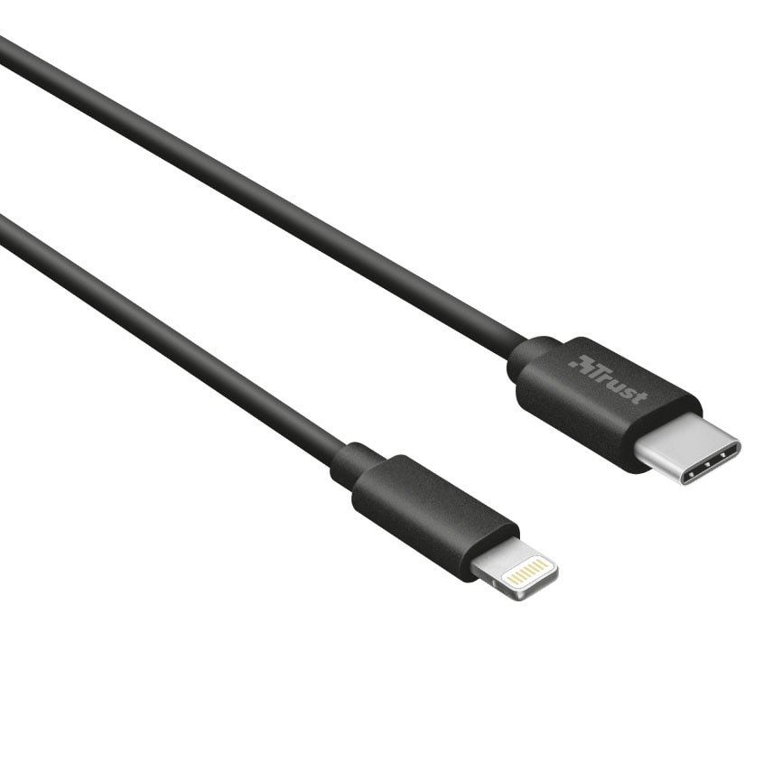 Cablu de date Trust, Lightning - USB Type C, 1m, Black