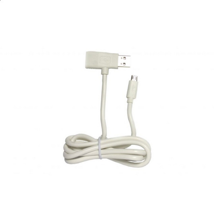 Kábel 1Tech, Micro USB - USB/USB F, 2 az 1-ben, fehér, 1 m