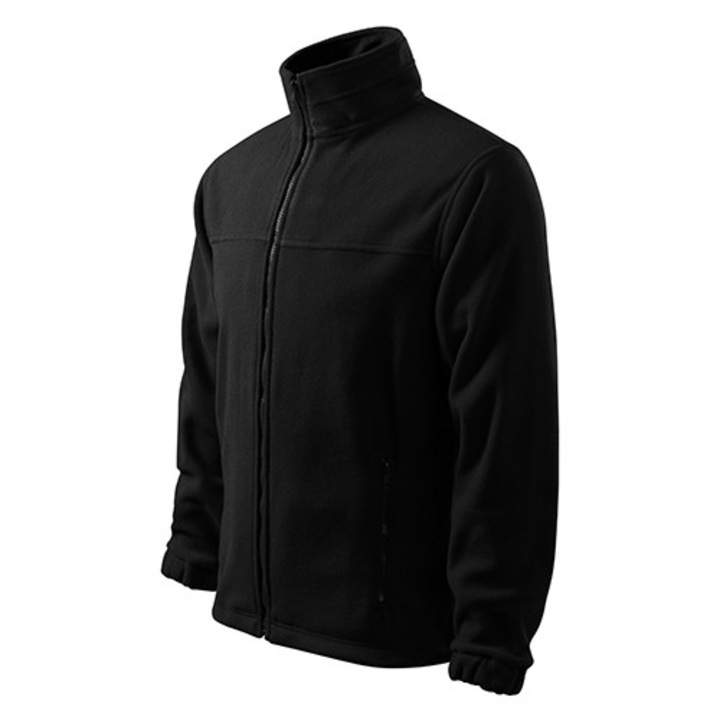 Jacheta fleece pentru barbati, tricotur, negru, L