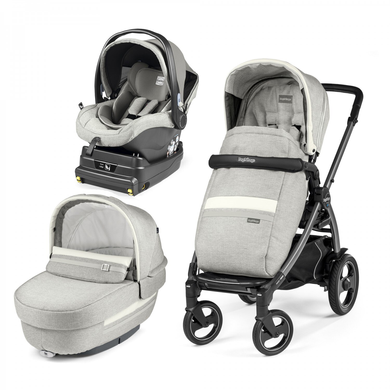 Carucior 3 In 1, Peg Perego, Book Plus 51 S, Titania, i-SIZE, Luxe, Luxe Pure