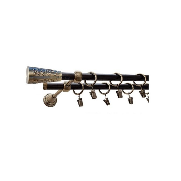 Корниз Севиля, Антично злато/Черен, 16мм, 400 см