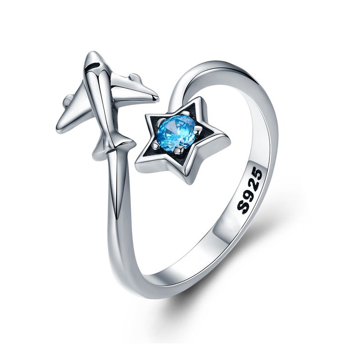 Inel din argint Fly with the Stars