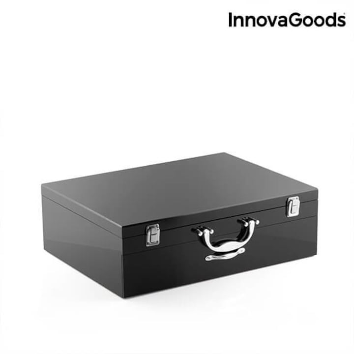 Комплект прибори за хранене в куфар InnovaGoods, Cook D' Lux, неръждаема стомана,72 части