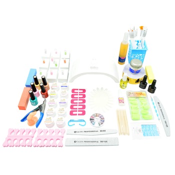 Kit de unghii cu Top Coat, tipsuri, deget practica si cleste ghilotina Kit de unghii cu Top Coat, tipsuri, deget practica si cleste ghilotina