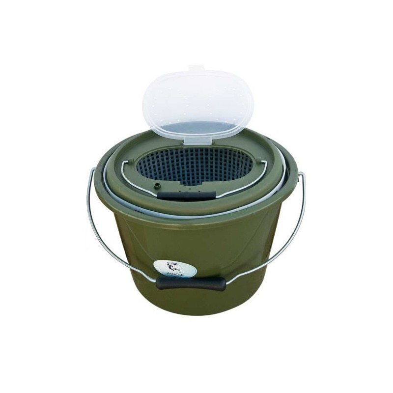 Cutie pescar galeata Baracuda HS324, 10 litri, verde