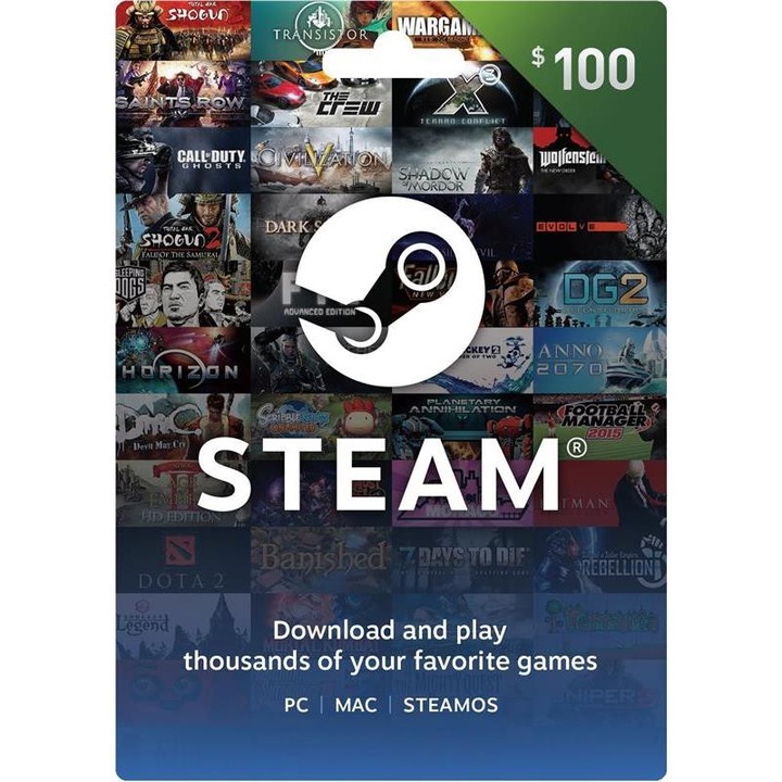 Valve Steam ajándékkártya, 100 euró