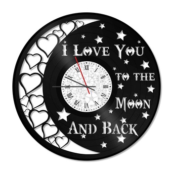 Ceas de perete Vintage din Vinyl - Revival Vinyl Wall Clock Declaratie de Dragoste Ziua indragostitilor - diametru 29 cm Ceas de perete Vintage din Vinyl - Revival Vinyl Wall Clock Declaratie de Dragoste Ziua indragostitilor - diametru 29 cm