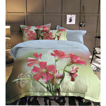 Lenjerie de pat 3D, bumbac satinat, 4 piese, 2 persoane, multicolor JN1089 Lenjerie de pat 3D, bumbac satinat, 4 piese, 2 persoane, multicolor JN1089