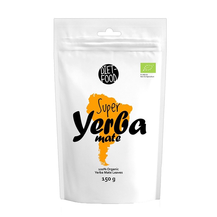 Ceai Yerba Mate premium bio, Diet Food, 150g