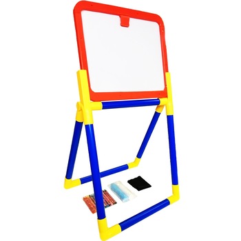 Tabla de scris 2 in 1 Drawing Board cu creta si creioane cerate Tabla de scris 2 in 1 Drawing Board cu creta si creioane cerate