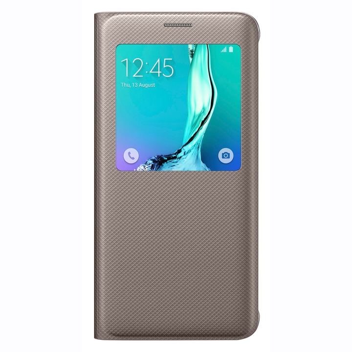 Калъф Samsung S-View Cover за Galaxy S6 Edge Plus G928,Златист