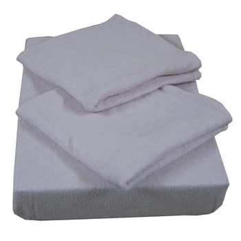 Set cearceaf pat cu elastic 160x200 cm si fete perna 50x70, Frotir alb-8CEAREL-140-160 Set cearceaf pat cu elastic 160x200 cm si fete perna 50x70, Frotir alb-8CEAREL-140-160