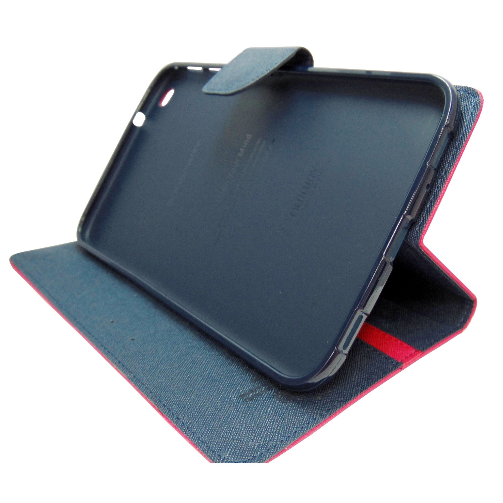 Husa tip carte Mercury Goospery Fancy Diary roz/bleumarin pentru Samsung Galaxy Tab 3 8.0 (SM-T310, SM-T311, SM-T315)