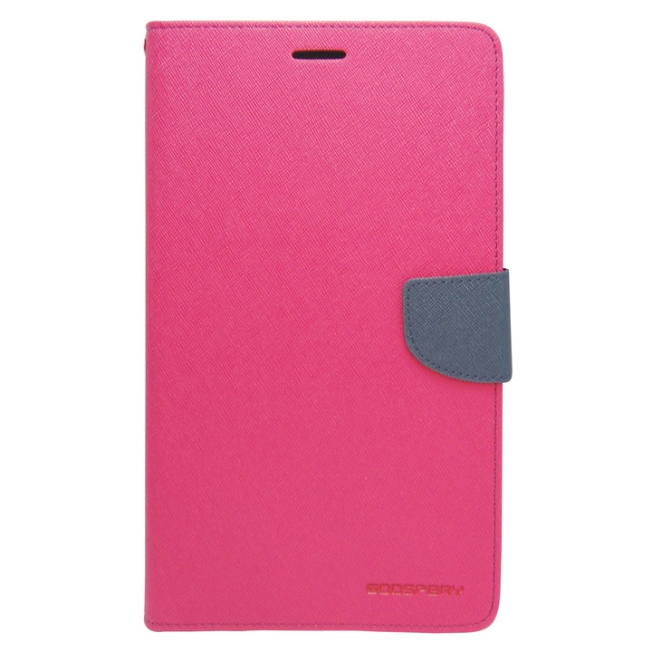 Husa tip carte Mercury Goospery Fancy Diary roz/bleumarin pentru Samsung Galaxy Tab 3 8.0 (SM-T310, SM-T311, SM-T315)