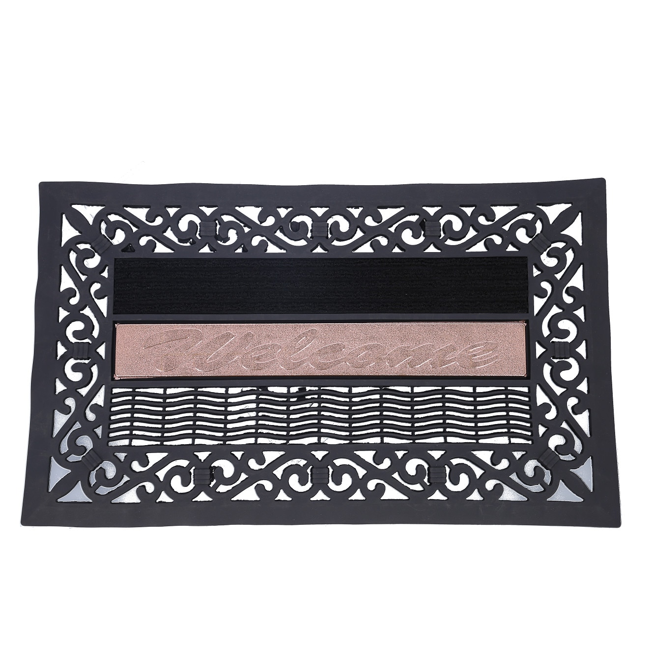 Covoras Intrare GRUNBERG 100% Cauciuc 45 x 75 cm, 1.2 kg, negru, DM008