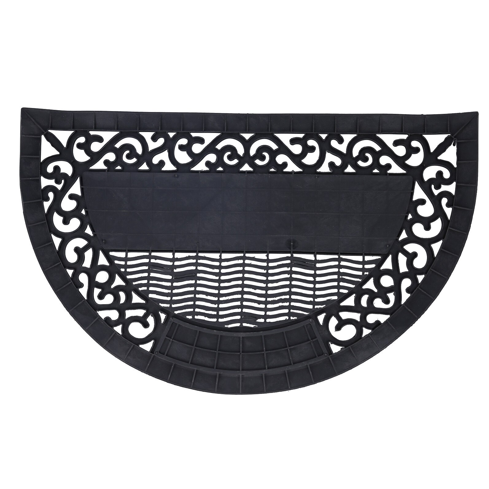 Covoras Intrare GRUNBERG 100% Cauciuc 45 x 75 cm, 1.2 kg, DM009, Negru/Auriu