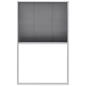 Fereastra cu ecran plisat pentru insecte vidaXL, 110 x 160 cm, Alb Fereastra cu ecran plisat pentru insecte vidaXL, 110 x 160 cm, Alb