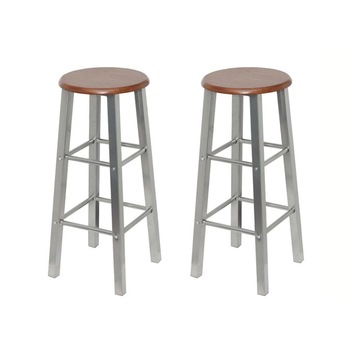 Set de 2 scaune de bar, vidaXL, Maro, 30 x 30 x 70 cm Set de 2 scaune de bar, vidaXL, Maro, 30 x 30 x 70 cm