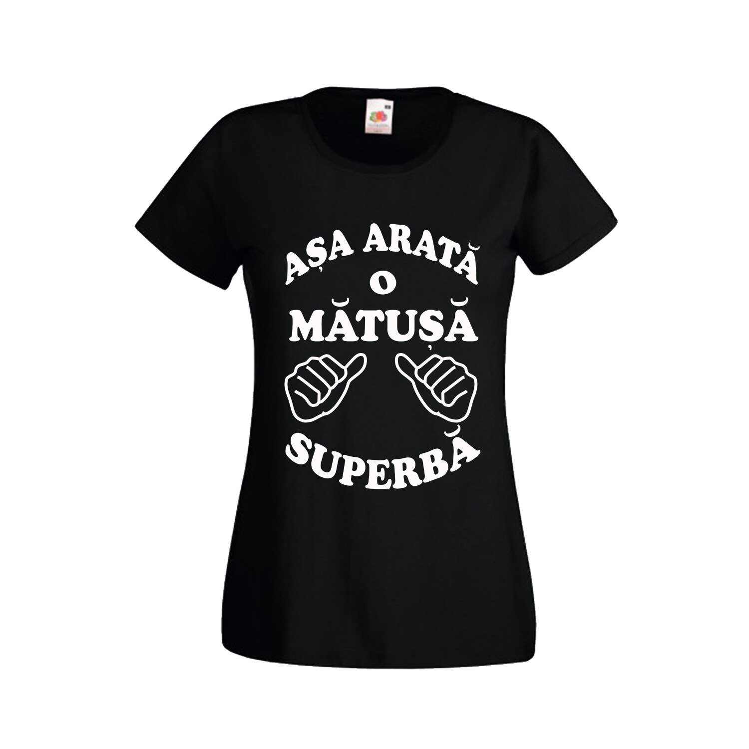 Tricou personalizat Fruit of the loom Asa arata o matusa superba XL negru
