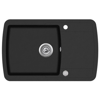 Chiuveta de bucatarie, din granit, vidaXL, 780 x 500 x 310 mm, Negru Chiuveta de bucatarie, din granit, vidaXL, 780 x 500 x 310 mm, Negru