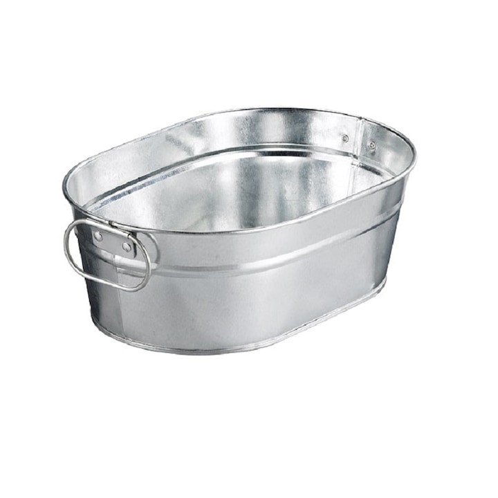 Cos de servire, LEONE, Cu manere, Argintiu