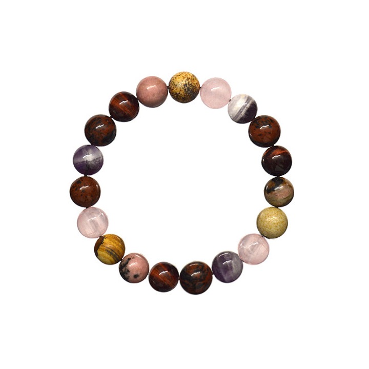 Гривна зодия Телец - 10 мм сфери - полускъпоценни кристали, унисекс, е-кристали