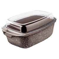 Vas cuptor Lamart Marble, cu capac, 39 x 21 x 16 cm, 7.5 L