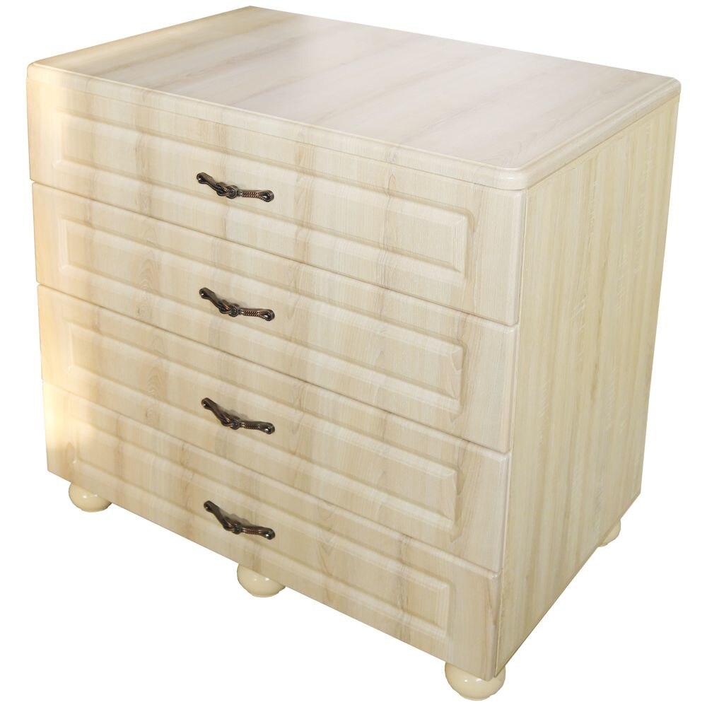 Comoda cu 4 sertare Dynasty, MDF Sonoma, 93 x 90 x 58 cm