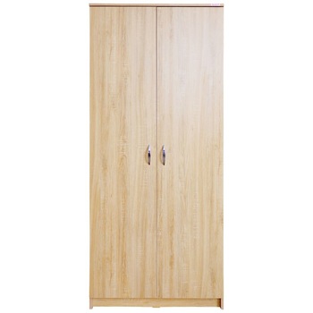 Dulap Soft 2 usi cu bara pentru umesare, Sonoma, 80 x 200 x 53 cm Dulap Soft 2 usi cu bara pentru umesare, Sonoma, 80 x 200 x 53 cm