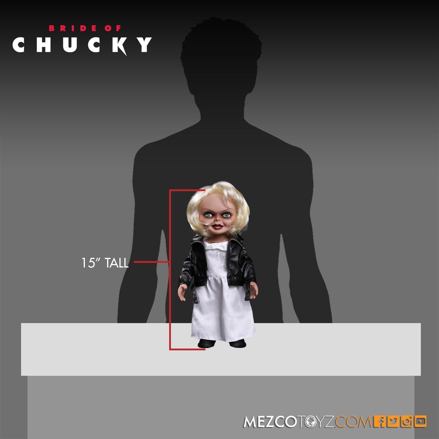 Figurina Bride of Chucky Talking Tiffany Doll 38 cm - eMAG.ro