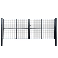 poarta dubla cu plasa pentru gradina vidaxl otel galvanizat 400 x 150 cm gri antracit imagen 24_0_
0