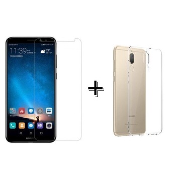 Pachet Folie Sticla + Husa silicon transparenta Huawei MATE 20 LITE Pachet Folie Sticla + Husa silicon transparenta Huawei MATE 20 LITE