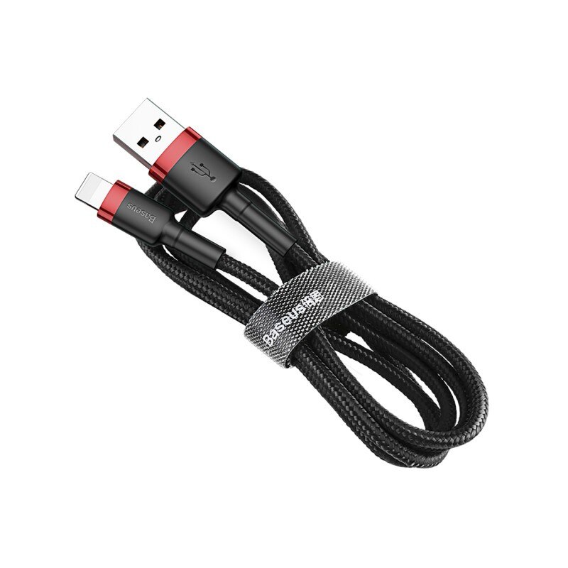 Cablu Date Baseus Cafule Usb - Lightning 1 Metru Rosu Negru - Calklf-b19