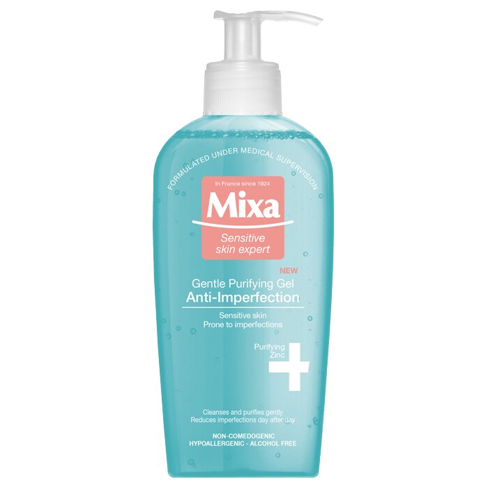 Gel de curatare Mixa anti-imperfectiuni pentru tenul cu tendinta de ingrasare, sensibil, 200 ml