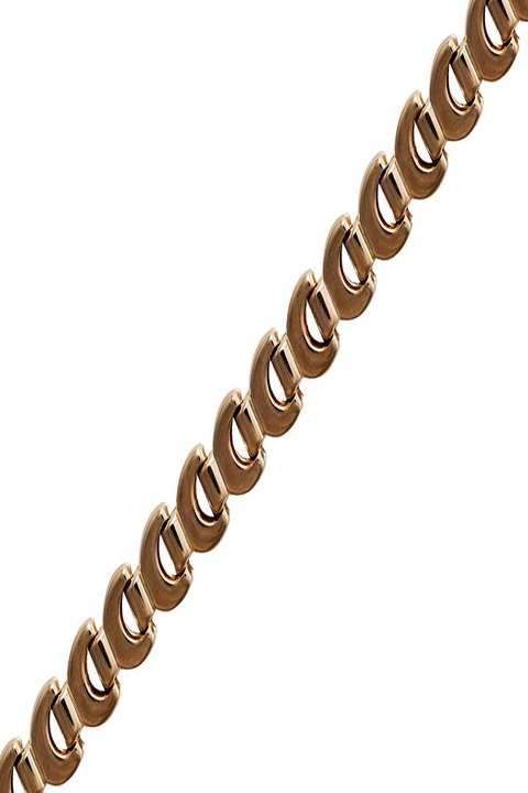 Ezüst karlánc rozé arannyal 19cm