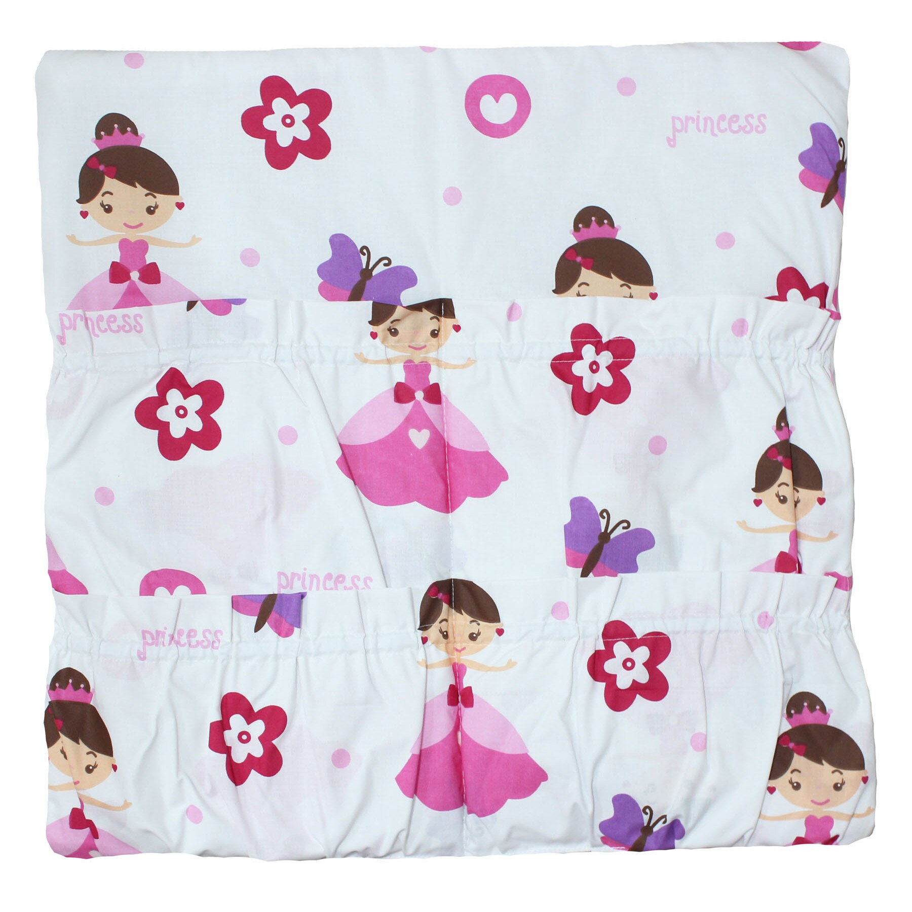 Buzunar patut, printese cu fluturas, 60x60cm