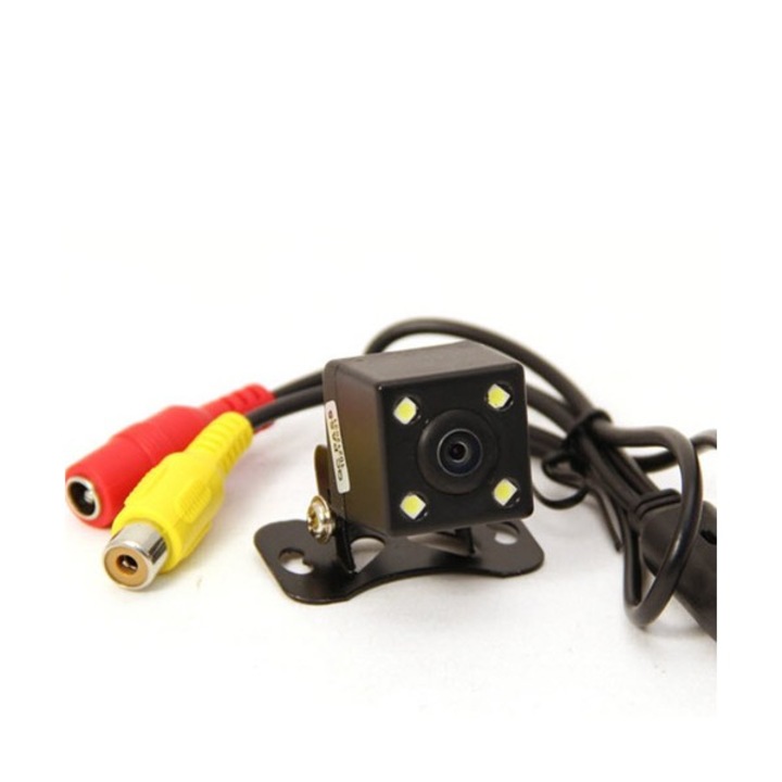 Водоустойчива универсална камера за задно виждане 1Tech Podofo, с нощен режим, Черна