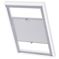 Jaluzea plisata pentru fereastra sistem velux, vidaXL, Tesatura, C02, Alb