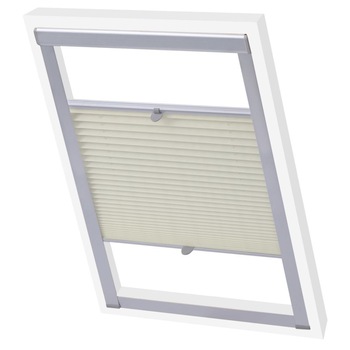 Jaluzea plisata pentru fereastra sistem velux, vidaXL, Tesatura, C04, 37 x 78 cm, Crem Jaluzea plisata pentru fereastra sistem velux, vidaXL, Tesatura, C04, 37 x 78 cm, Crem