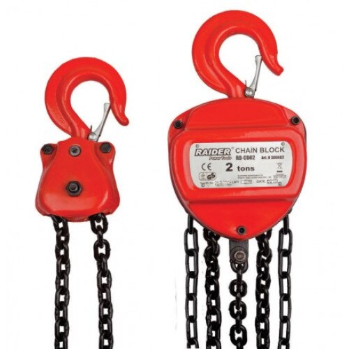 Macara cu lant (palan) Raider, RD-CB02, 3 m, 2 tone