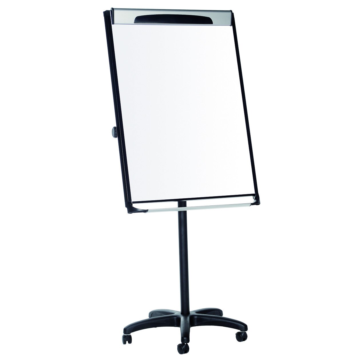Flipchart magnetic mobil cu rama aluminiu si brate laterale Bi-Office - 100x70 cm