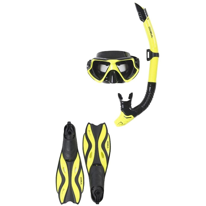 Комплект маска, шнорхел и плавници GUL Adult Taron, 40-42