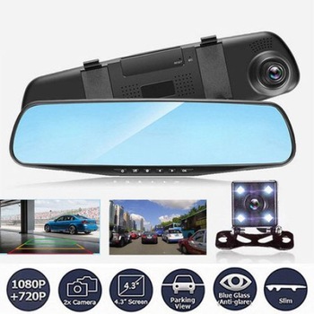 Camera Video Auto Dubla Tip Oglinda Full-HD 1080p Reflection Vision® ,Display 4.3 Mod Parcare, G Senzor, Detectie Miscare, Unghi larg filmare + Card MicroSD 16GB Reflection Vision® Camera Video Auto Dubla Tip Oglinda Full-HD 1080p Reflection Vision® ,Display 4.3 Mod Parcare, G Senzor, Detectie Miscare, Unghi larg filmare + Card MicroSD 16GB Reflection Vision®