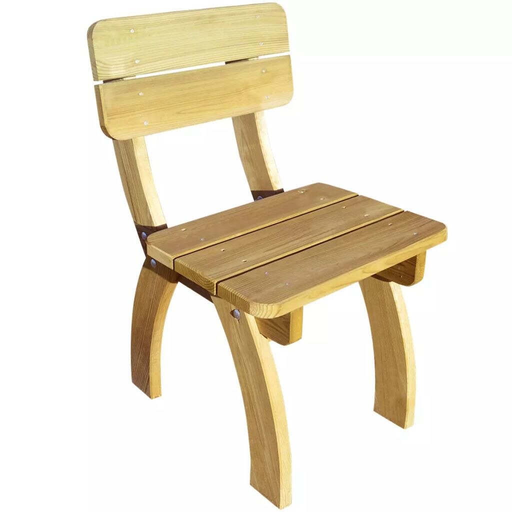 Scaun de gradina, vidaXL, Lemn de pin tratat, Maro, 50 x 60 x 86 cm