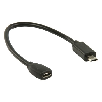 Cablu adaptor Valueline, MHL mama - MHL Samsung S3/S4 tata, 0.2 m, negru Cablu adaptor Valueline, MHL mama - MHL Samsung S3/S4 tata, 0.2 m, negru