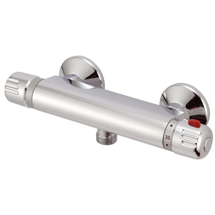Ferro termosztátos zuhanycsaptelep, biztonsági leállítással, 38°C, króm - 2660/1.0