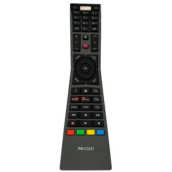 Telecomanda pentru LED HORIZON RM-C3184 cu netflix, neagra cu functiile telecomenzii originale Telecomanda pentru LED HORIZON RM-C3184 cu netflix, neagra cu functiile telecomenzii originale